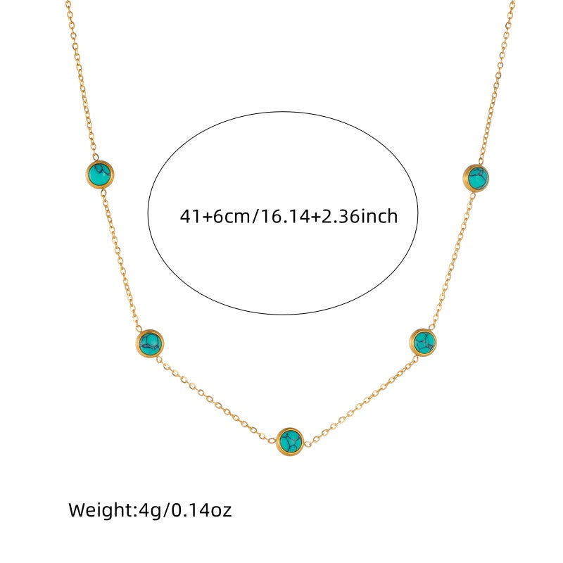 Vintage Steel Turquoise Jewelry Set