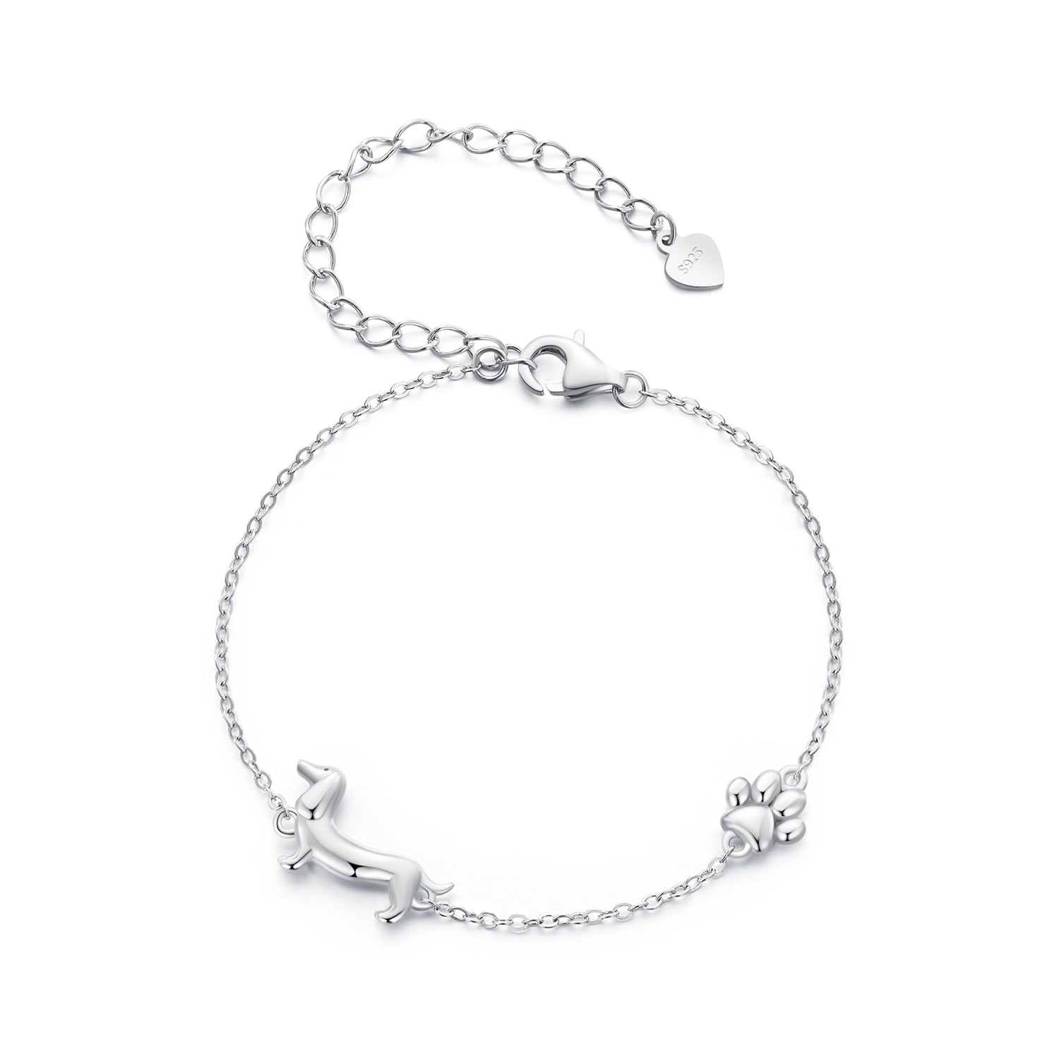 Silver Dachshund Bracelet