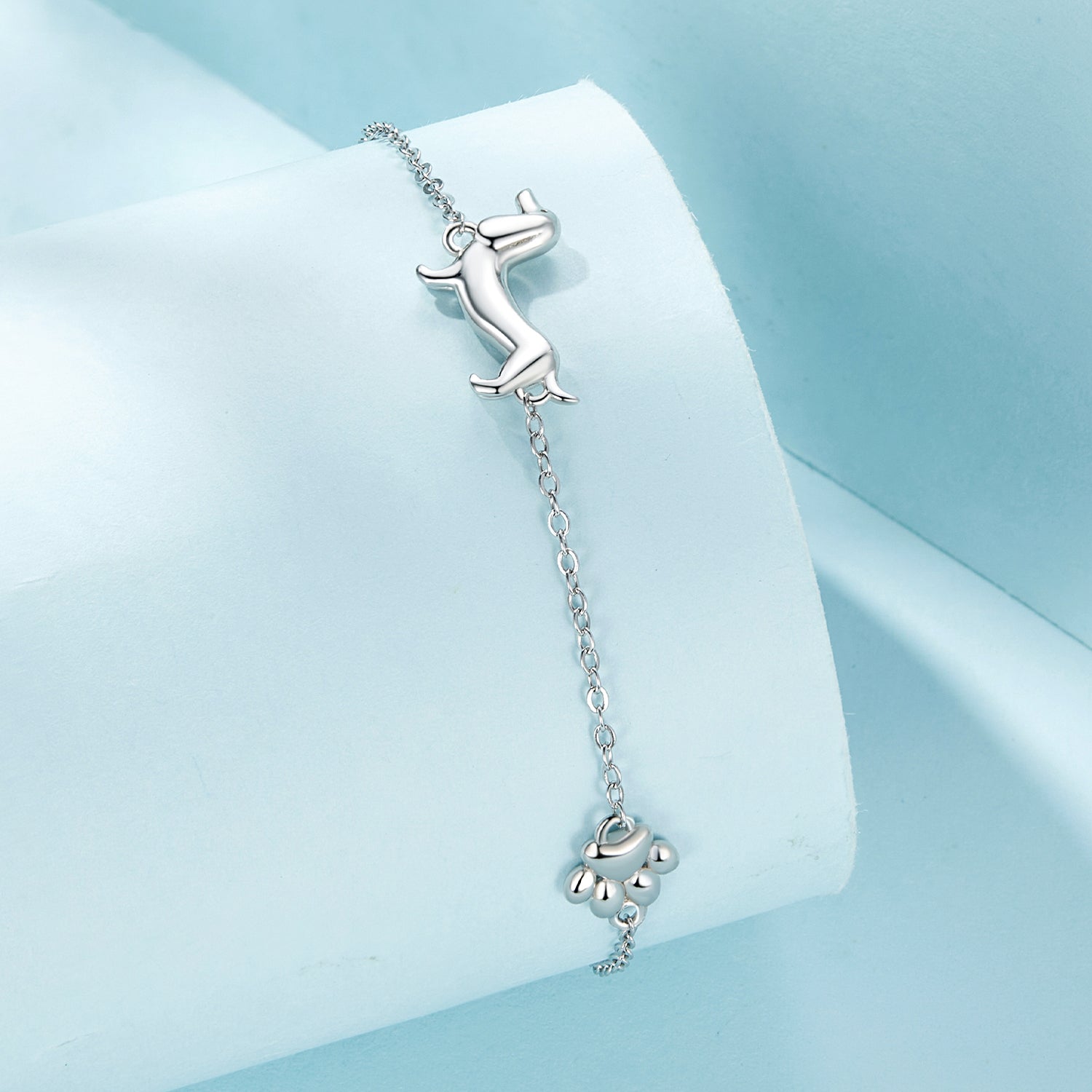 Silver Dachshund Bracelet
