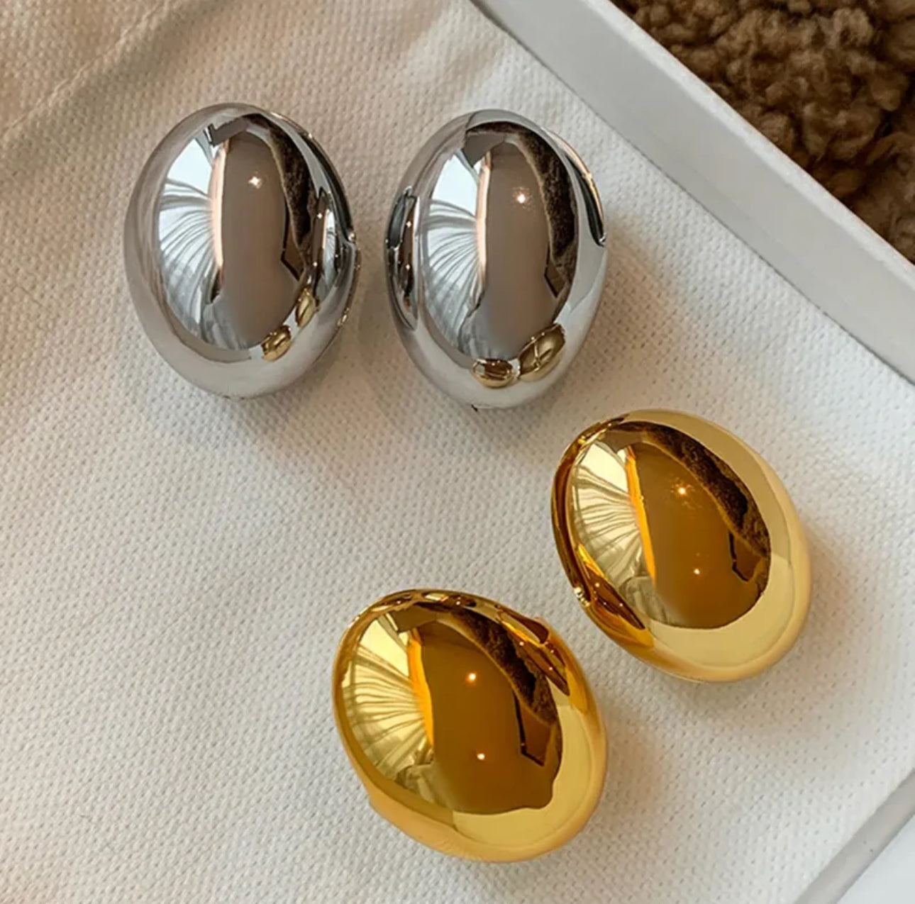 Oval Ear Studs