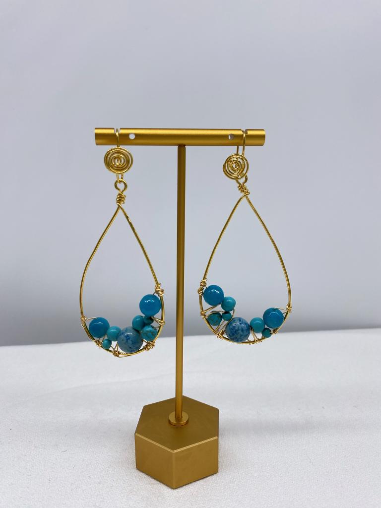 Turquoise Hoop Earrings