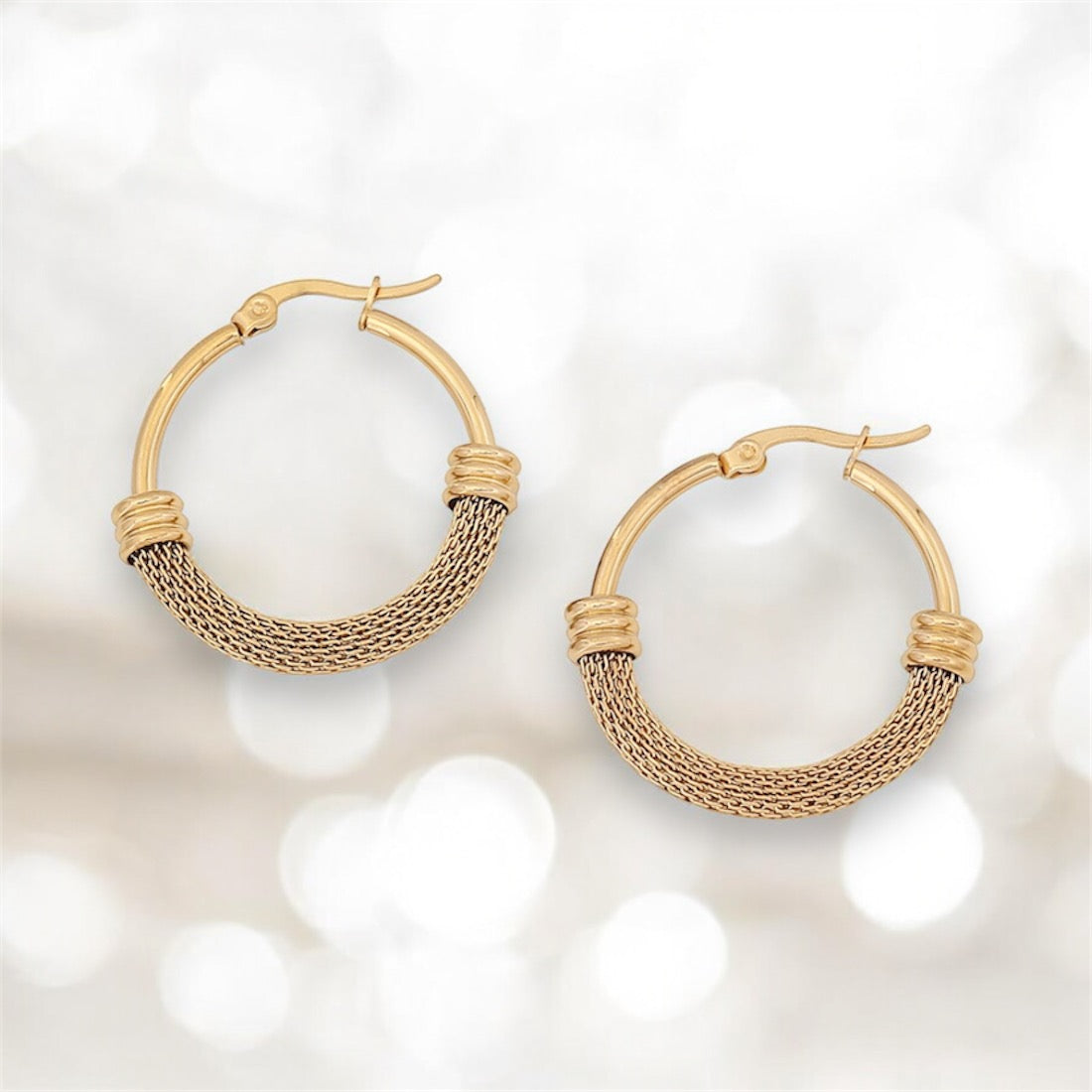 Gold Hoop U Earrings