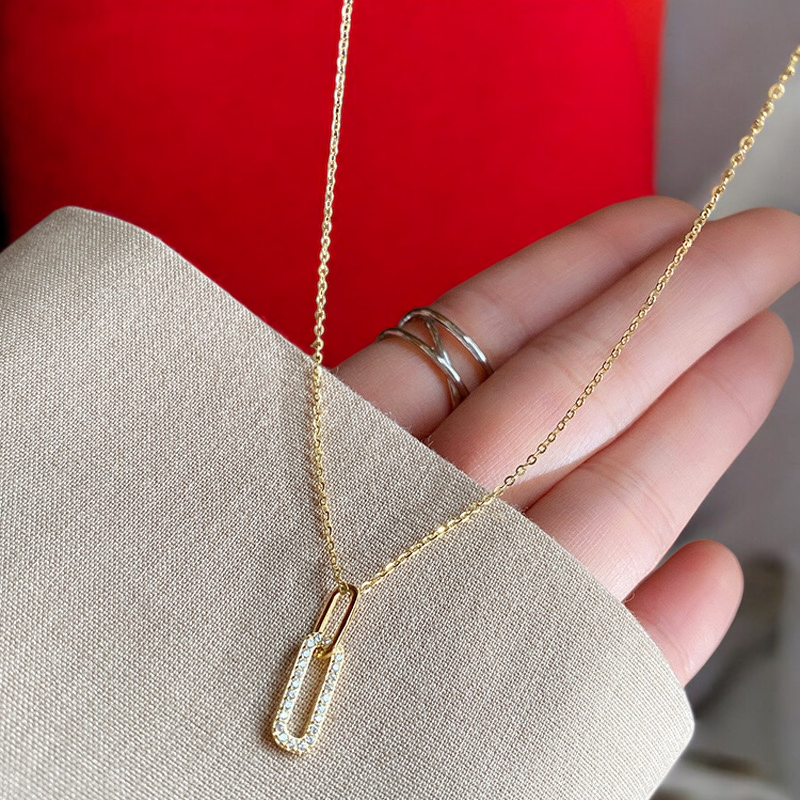 Ellie's Elegant Oval Pave Pendant