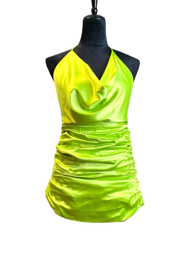 Women's Neon Green Party Dress!