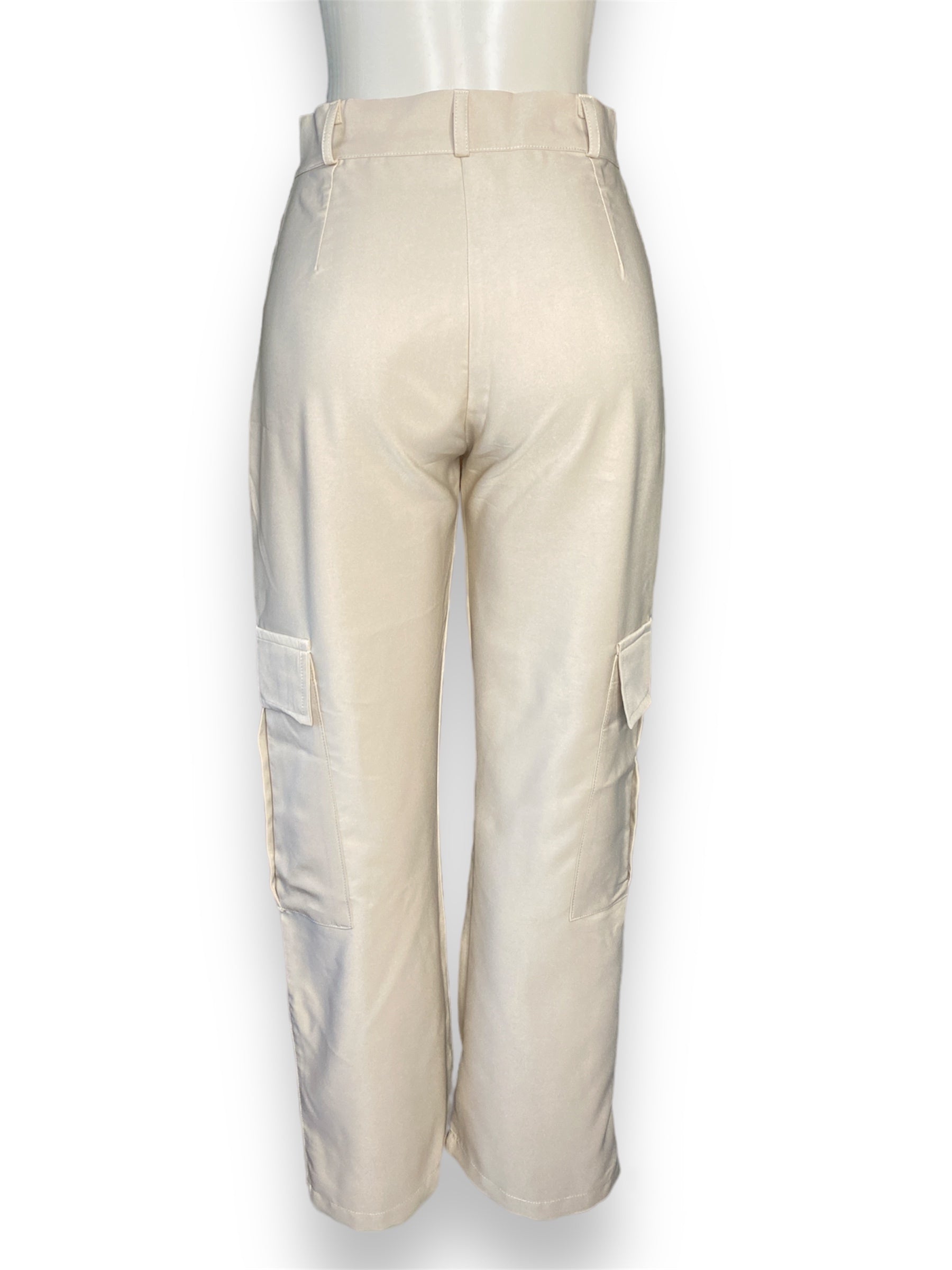 Nude Beige Cargo Pants