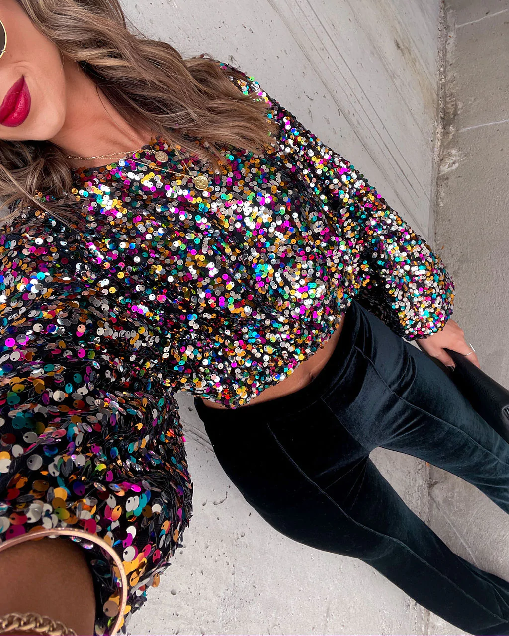 Belle's Sparkling Sequins Top